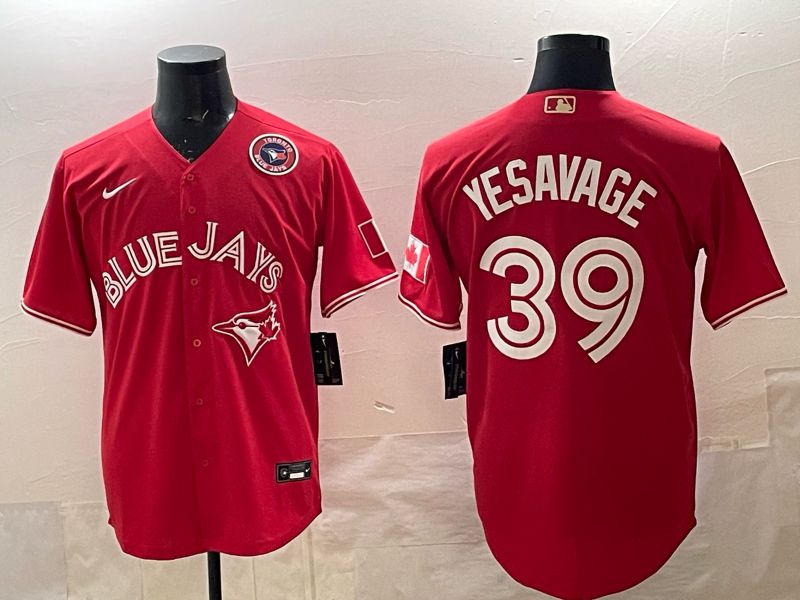 Men 2025 Toronto Blue Jays #39 Yesavage Red Game Nike MLB Jersey style 05->toronto blue jays->MLB Jersey